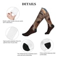 thumbnail image 5 of Lsque Sunset Sunflower Small Cow Pattern Sport Compression Socks for Men & Women 15-20 mmHg Knee High Nurse Pregnant Running Medical and Travel Athletic, 5 of 6