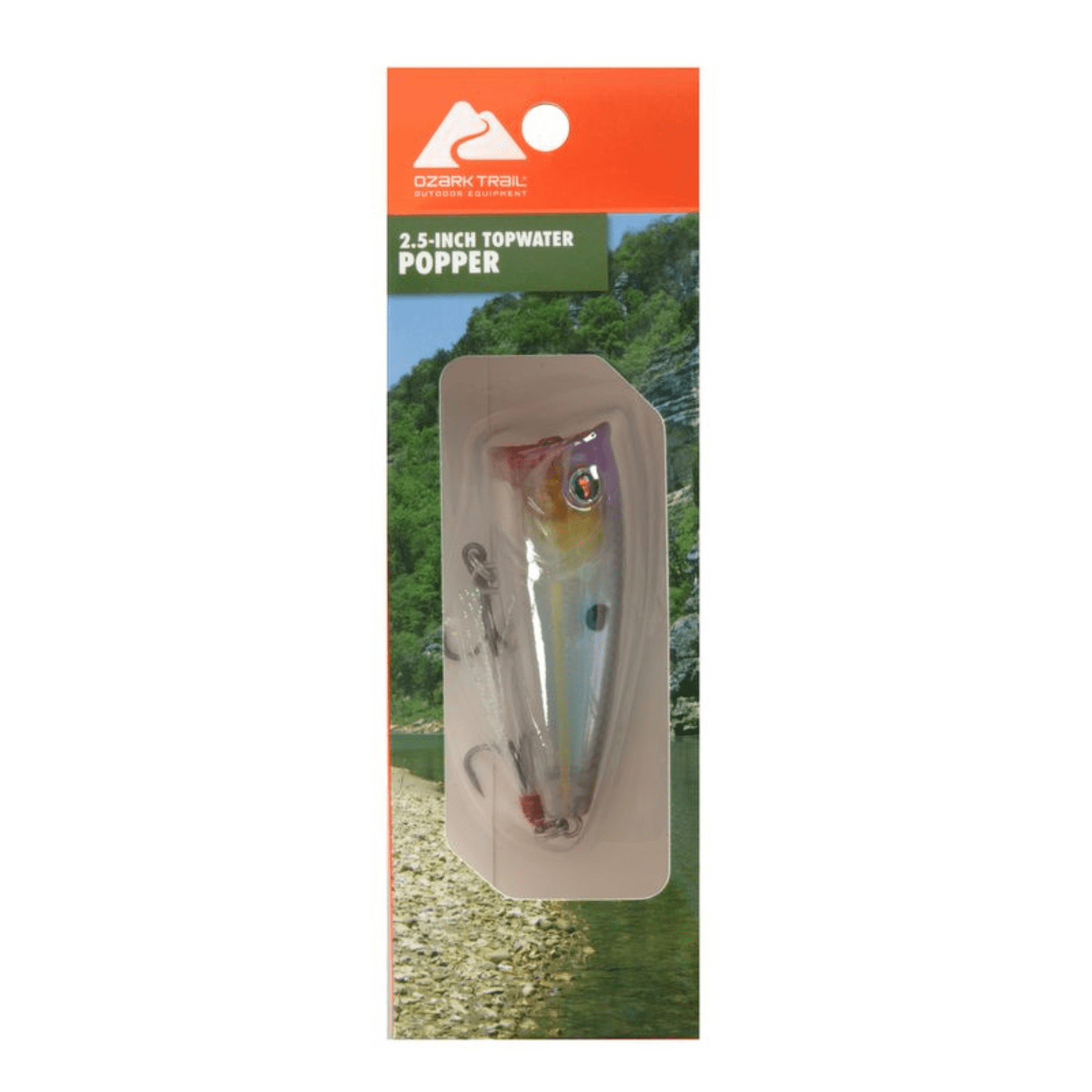 bass fishing popper lures walmart Ozark Trail Topwater Popper Fishing Lure for Bass Fishing, Threadfin Shad  Silver
