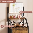 thumbnail image 6 of HIGDBFE 4-Drawer Dresser with Adjustable Mirror, Tall Fabric Vanity Chest for Bedroom, Hallway and Small Spaces, Brown, 6 of 10