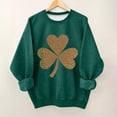thumbnail image 2 of LEKWK Girls St. Patrick's Day Tops Splatter Clover Print Crew Neck Sweatshirt Long Sleeve Pullover Graphic Tees Holiday Wear, 2 of 5
