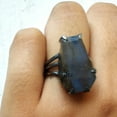 thumbnail image 6 of Blue Labradorite Coffin Ring: Oxidized 925 Sterling Silver Gemstone, 6 of 10