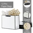 thumbnail image 4 of SHIPKEY 12 Pack White Gift Bags with Tissue Paper, 12.5x4.5x11 inches White Paper Bags with Ribbon Handles, Large Gift Bags, 4 of 6