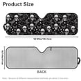 thumbnail image 3 of FUIALDOLG White Skull Butterfly Print Car Windshield Sun Shade Block UV Rays Universal Sun Visor Protector for Car,ORV Accordion Folding Sunshade Keep Vehicle Cool, 3 of 7