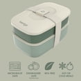 thumbnail image 3 of Bento Box Bentgo Classic con 3 compartimentos y juego de utensilios, color caqui, 3 of 7