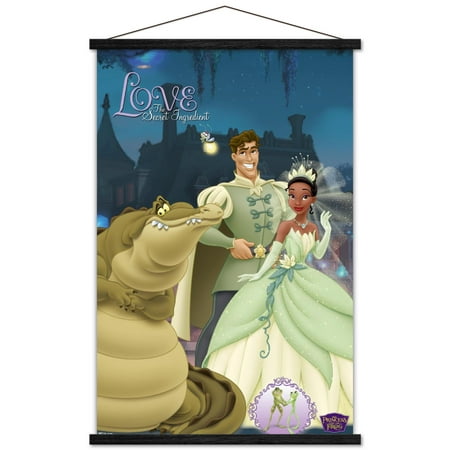 Disney Princess and the Frog - Group Wall Poster with Wooden Magnetic Frame, 22.375" x 34"