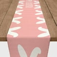 thumbnail image 3 of Creative Products Pink and White Modern Bunnies 16x90 Cotton Twill Table Runner, 3 of 3
