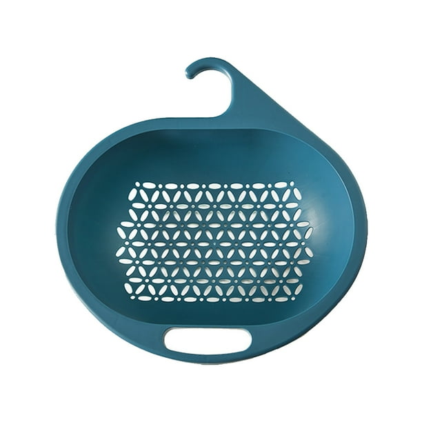 Bewildely Escurridor con agujeros huecos para fregadero, de fruta colgante, escurridor de almacenamiento, soporte para grifo, organización para Suministros de limpieza para el hogar Azul Bewildely HA064293-01B