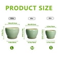 thumbnail image 4 of Planter Pots for Indoor Plants-Set of 3(10/8/6 inch) with Saucer, Large Round Ceramic Flower Pot for Living Room & Patio Garden Decor Green, 4 of 8