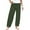 Green, variant on Cotton Linen Pants Women Summer Plus Size Boho Pants 2025 Lightweight Hight Waist Linen Vacation Beach Pants Pockets White S-5XL
