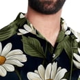 thumbnail image 5 of Daisy Men's Short Sleeve Beach Shirts, Casual Printed Poplin Button Down, Unisex Summer Hawaiian Shirt, 5 of 6