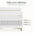 thumbnail image 5 of Evolur Loft Antilia Mid-Century 4-In1 Crib, White & Natural, 5 of 7