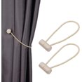 thumbnail image 4 of Magnetic Curtain Tiebacks Curtain Clips Rope Rear Curtain Holders Buckles Curtain Binder Curtain Holders for Home Decoration Cafe Office 2 Pieces Beige, 4 of 7