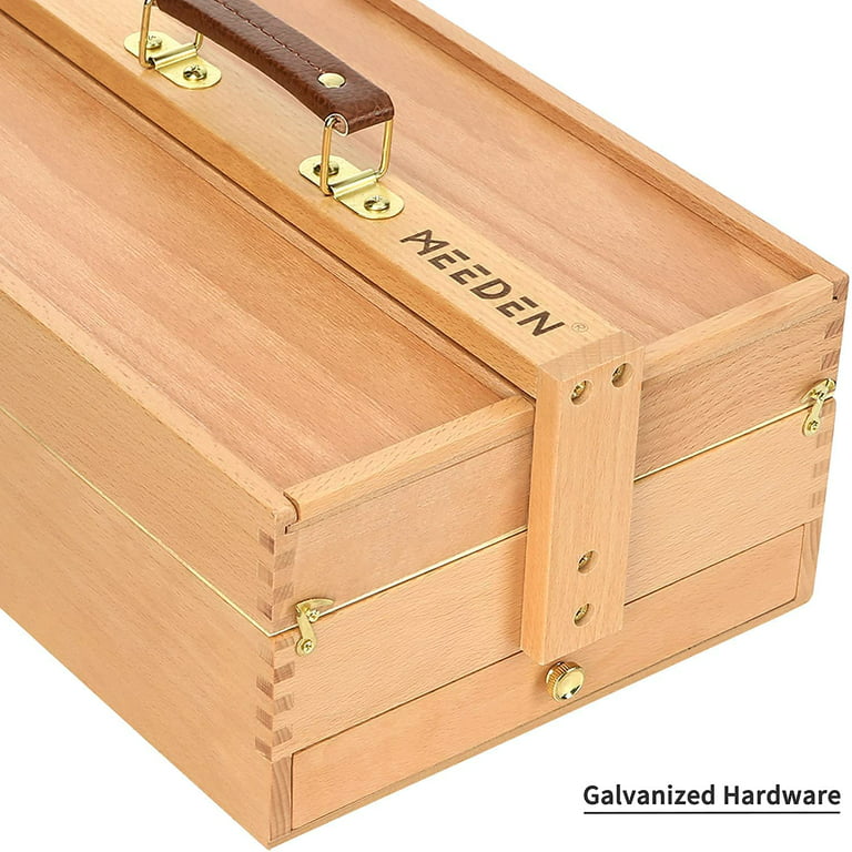 MEEDEN Multi-Function Artist Storage Box, Portable Wood Artist
