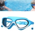 thumbnail image 2 of Gafas de natación para niños, gafas con tapones para los oídos, gafas de agua profesionales con vista panorámica, gafas de natación para esnórquel, azul, 2 of 8