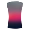 thumbnail image 4 of DailyTrove Women's Ombre Dip-Dye Sleeveless Tank - V-Neck Casual Top, Vibrant for Beach & Summer, 4 of 4