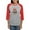 Heather/Red, variant on CafePress - Here's My Heart Cute Raccoon B Long Sleeve T Shirt - Womens Baseball Tee