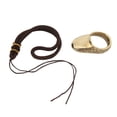thumbnail image 2 of Anillo de pulgar de tiro con arco, patrón de grabado hecho a mano, protector de dedo de latón, anillo protector de pulgar con cuerda antipérdida para caza de tiro con arco al aire libre, 22 mm, 2 of 10
