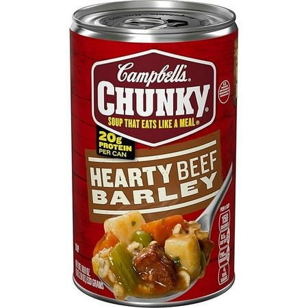 Campbell's Chunky Soup, Hearty Beef and Barley Soup, 18.8 Oz Can