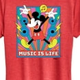 thumbnail image 3 of Disney - Mickey Music Is Life - Women's Short Sleeve Graphic T-Shirt, 3 of 5