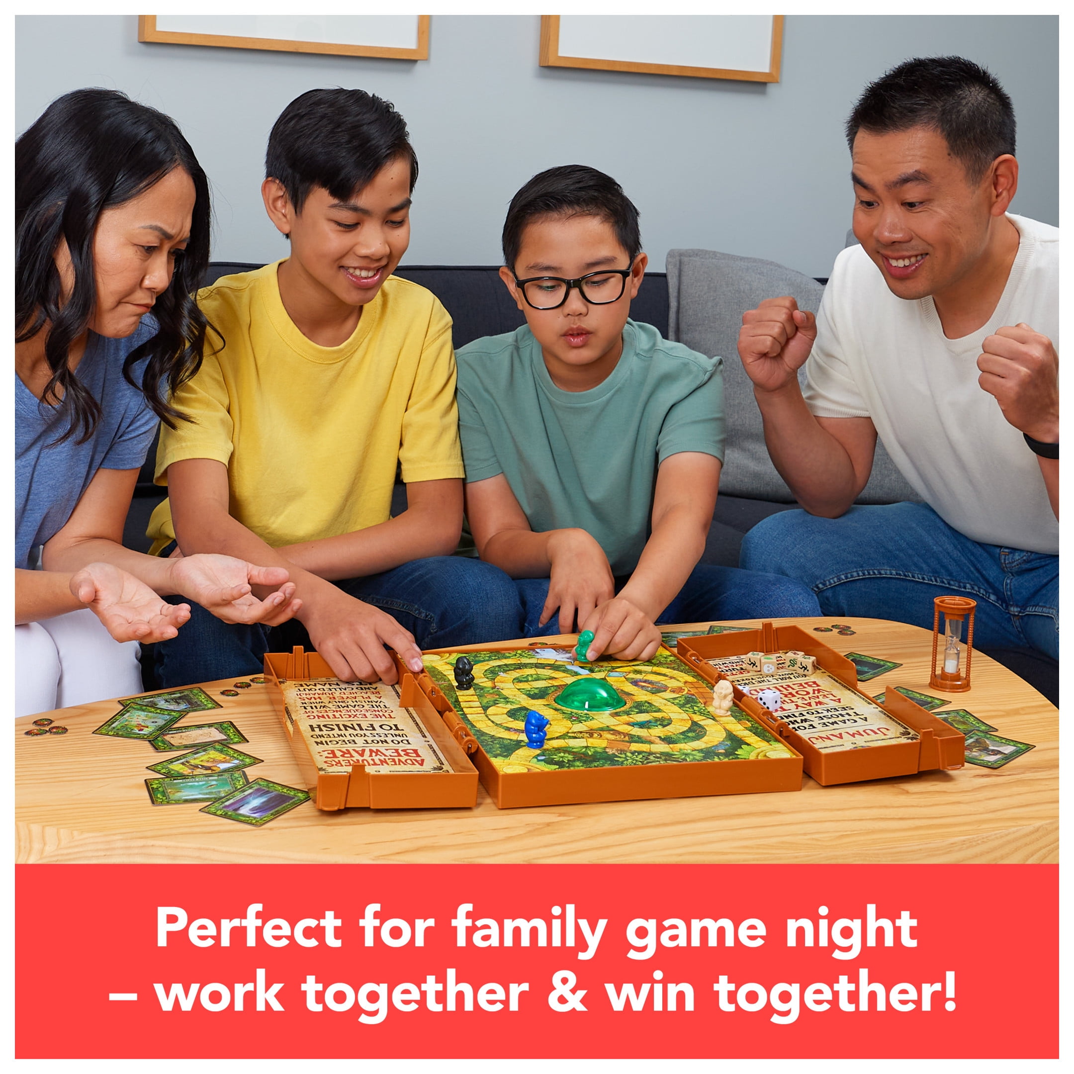 Jumanji Deluxe Game, Immersive Electronic Version of The Classic Adventure Movie Board Game, With Lights and Sounds, Family Game Night Game for Kids & Adults Ages 8 and up