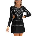 thumbnail image 1 of Official Lockdown Tour 2024 ( White Image On A Transparent Flare Dress Square Neck Dress Elegant Female Fashion Printed Dress, 1 of 5