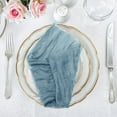 thumbnail image 4 of MERILER Boho Style Crinkle Cloth Napkins: Orange Polyester Pleated Napkins for Weddings and Parties - Elegant Table Decoration (Set of 1), 4 of 5