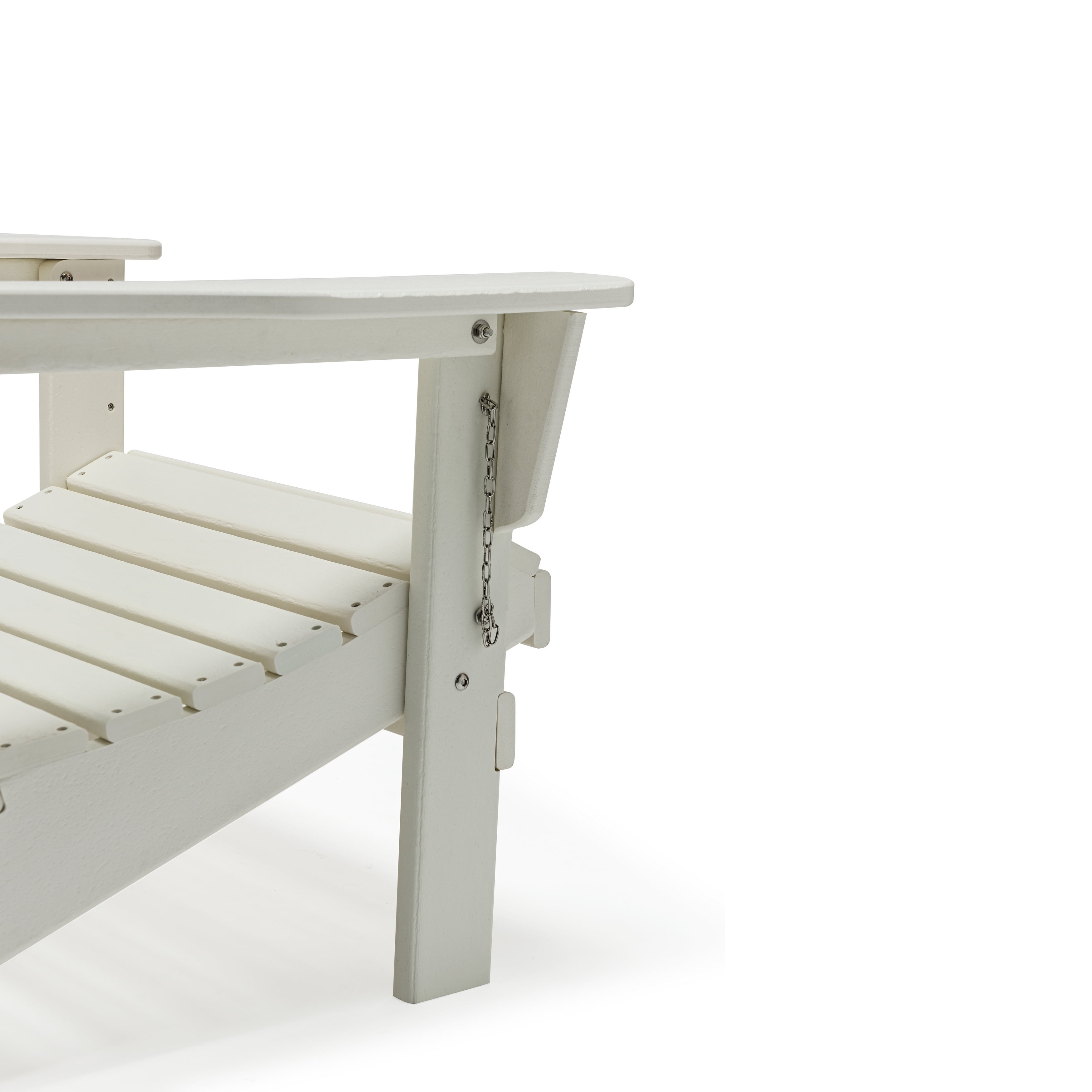 Westin Outdoor Braxton Folding Plastic Adirondack Chair (Set of 4), White