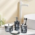 thumbnail image 3 of 4 Piece Bathroom Accessories Set with Soap Dispenser Toothbrush Holder Cotton Jar and Soap Tray Mermaid Color, 3 of 9