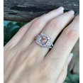 thumbnail image 6 of HeartsAndYou 2.4ct Natural Morganite Diamond Ring Halo Split Shank 100% 14k SOLID White Gold, 6 of 8