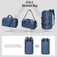 thumbnail image 3 of Bolsa de viaje Bukere 3 en 1 para ropa de mano, 58 litros, 3 of 7