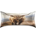 thumbnail image 3 of Coolnut Highland Cow Satin Pillowcase for Hair and Skin Silk Pillowcase Soft Sleeping Pillow Covers Smooth Cooling Pillowcase with Envelope Closure Size Standard 20x30 in Home Decor Gifts, 3 of 7