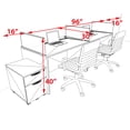 thumbnail image 2 of Two Person Modern Acrylic Divider Office Workstation Desk Set, #OT-SUS-SP70, 2 of 2