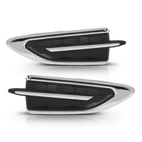 Pair Fender Vent Insert Grille Molding Plate Kit Left&Right Black Fit for Ford Escape 2017-2019