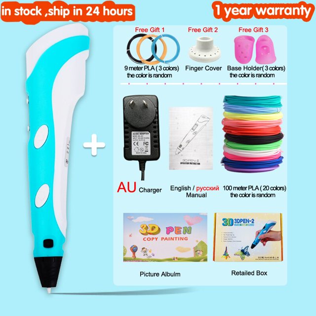 Bolígrafo 3D para niños, bolígrafo de impresión de dibujo 3D con pantalla LCD, juguetes de filamento PLA Compatible para niños, regalo de cumpleaños de Navidad Tan Jianjun unisex