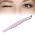 thumbnail image 2 of Eyelash Extension Tweezers Professional Stainless Steel Precise Bent Lash Tweezers for Fanning, 2 of 5