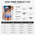 thumbnail image 5 of Daiia Glittering Blue Purple Pattern Women's Workout Shorts Biker Shorts - High Waisted Workout Spandex Tummy Control Gym Running Yoga Shorts-X-Large, 5 of 8