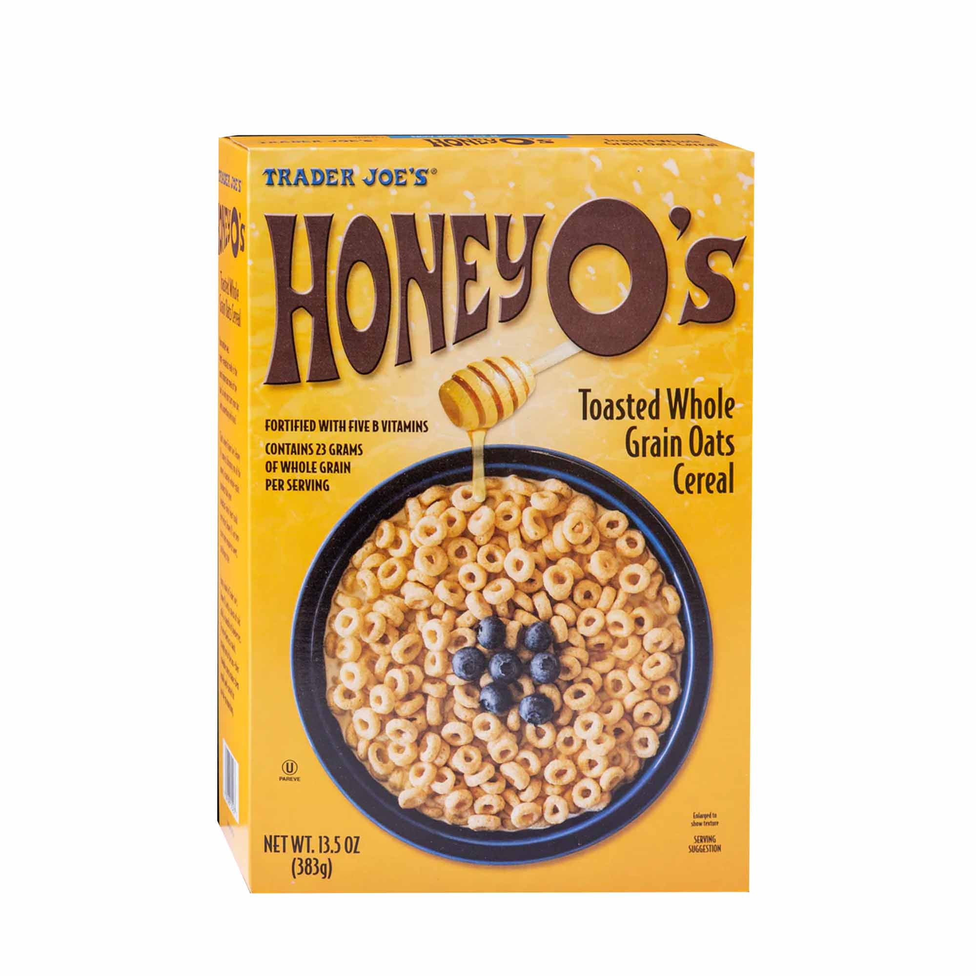 Trader Joe's Honey Nut O's Toasted Whole Grain Oats Cereal, 13.5 oz Box, Pack 1