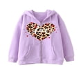 thumbnail image 1 of POINTERTECK Women Hoodie  Heart Letters Leopard Print Sweatshirt with Pockets, 1 of 2