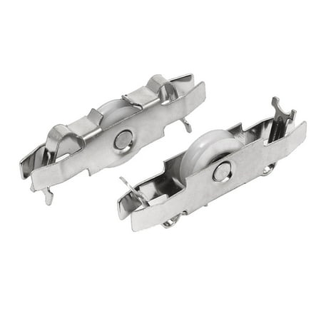 

Showcase Door Sliding Rollers Clamp Wheels Pulleys 2pcs for 8mm Thickness Glass