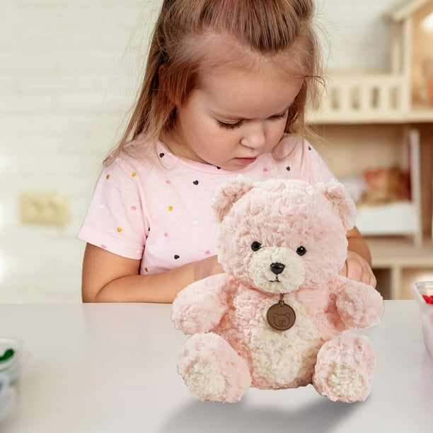 Oso de peluche clásico de 35 cm (13,8 pulgadas), adorable peluche de zoológico, ideal como regalo para niños y niñas en Navidad o cumpleaños. Un muñeco de peluche relajante para los más pequeños.