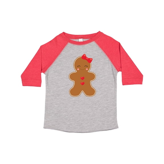 Inktastic Gingerbread Girl, Hearts, Cookie, Biscuit, Xmas Girls Toddler T-Shirt