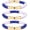 Blue White, variant on 3 Pack Game Day Bracelets for Women Bamboo Tube Bangles Bracelets Chunky Curved Stacking Football Stretch Bracelets Game Day Jewelry Accessories Sports Fan Gifts