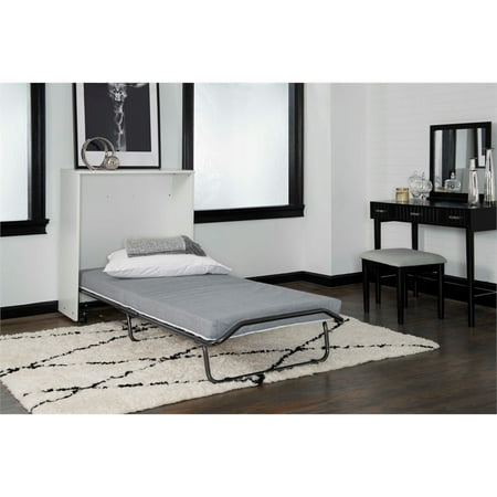 Linon Dawson Folding Rollaway Bed With Storage Cabinet And Memory Foam In White Canada Linon Dawson Folding Rollaway Bed With, What’s The Difference Between A King And Queen Size Bed