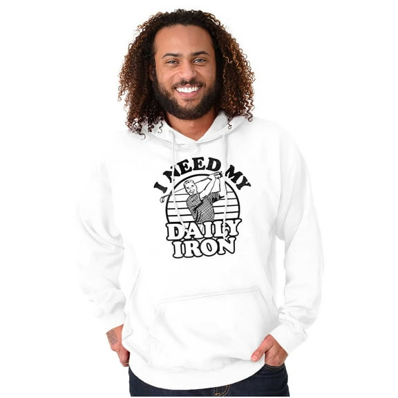 I Need My Daily Iron Golfer Golf Joke Hoodie Sweatshirt Women Men Brisco Brands X