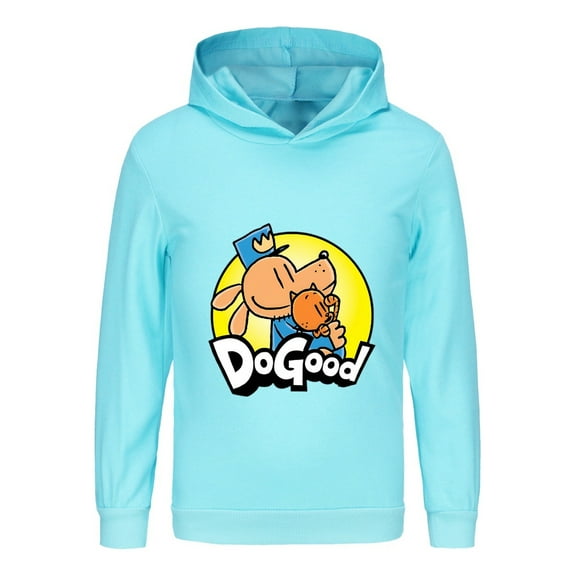 Dog Man Do Good Drumstick Pose Kids Hoodie – Funny Comic Graphic Shirt for Little Readers