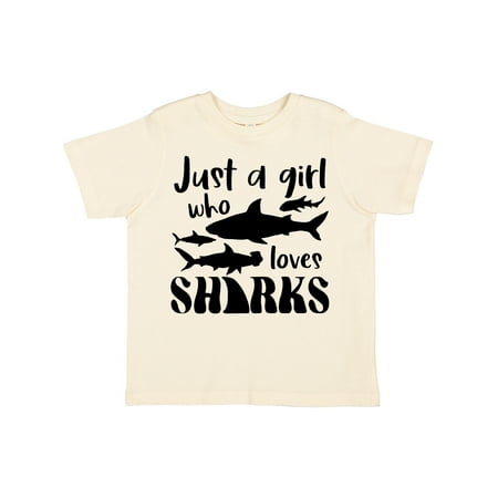 

Inktastic Just a Girl Who Loves Sharks Gift Toddler Toddler Girl T-Shirt