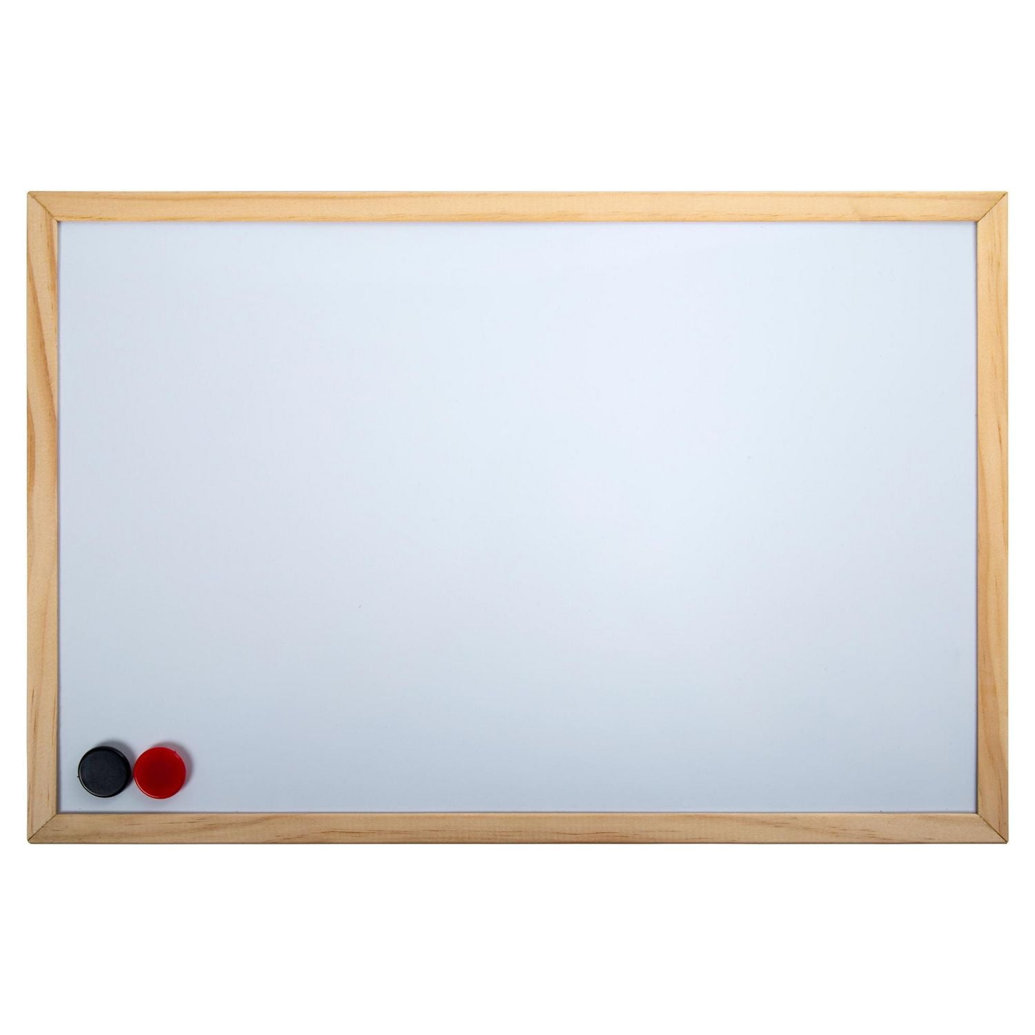 Office Works Small Wooden Magnetic Dry-Erase Whiteboard