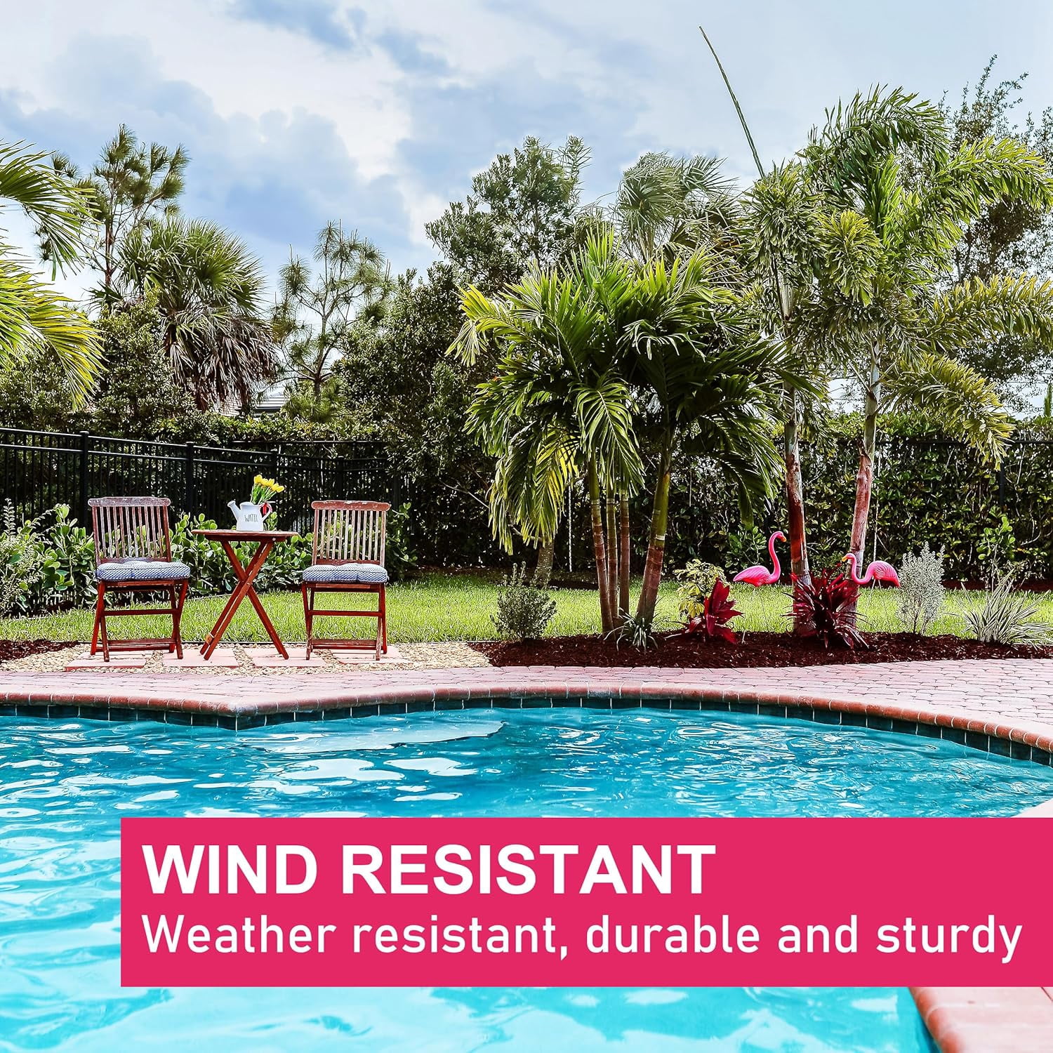 Galashield Pink Flamingo Yard Decorations Pack of 2 Flamingo Decor Ornaments for Outdoor Lawn and Garden