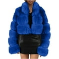 thumbnail image 1 of Abrigo de Piel Sintética Para Mujer Chaqueta Cálida Invierno Sólido Cuello en V Prendas de Abrigo Odeerbi  ODB178530, 1 of 5