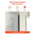 thumbnail image 4 of VEVOR Frameless Bathtub Shower Door, 34in. W x 55in. H, Half Shower Door for Bathtub, 180° Rotatable Tempered Glass Door, Half Shower Door with 1/4 in Tempered Glass Bathroom Shower Screen, Black, 4 of 9